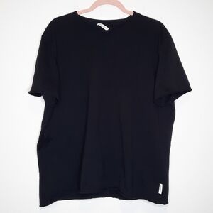 Paolo Pecora Black Raw Hem Tee XXL